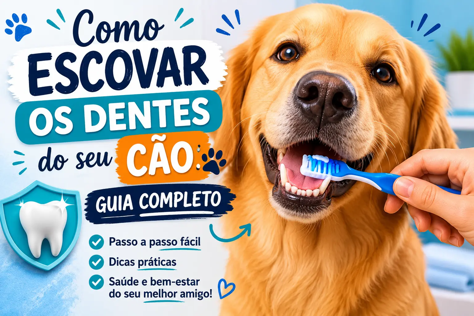 Cuide da saúde bucal do seu cachorro