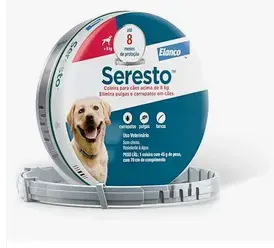 Coleira Seresto anti carrapatos e pulgas para cães acima de 8kg
