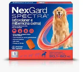 NexGard Spectra Antipulgas Carrapatos Vermifugo 30,1 a 60kg