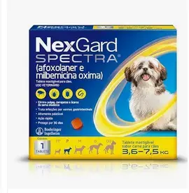 NexGard Spectra Antipulgas Carrapatos Vermifugo 3,6 a 7,5kg