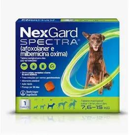 NexGard Spectra Antipulgas Carrapatos Vermifugo 7,6 a 15kg