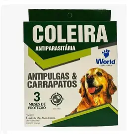 World Veterinária Coleira Antipulgas E Carrapato Para Cães