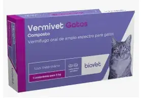 Biovet VERMIVET GATOS 300 MG 04 COMP, Multicolor
