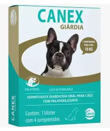 Ceva – Canex Giárdia Vermífugo para Cães – 4 Comprimidos