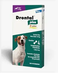 Drontal Plus Vermífugo Sabor Carne – para Cães até 10 Kg, Bayer