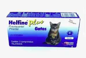 Helfine Plus Gatos – vermífugo – Agener União – 2 comprimidos