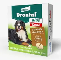 Vermífugo Bayer Drontal Plus Sabor Carne para Cães de até 35kg – 2 Comprimidos