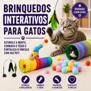 Melhores Brinquedos Interativos para Gatos: Guia + Top Produtos