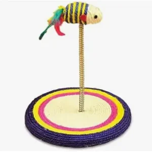 Chalesco Arranhador Brinquedo com Mola para Gatos