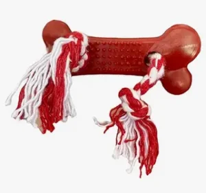 Osso Higiênico Com Corda,Pequeno,Brinquedo para Cachorro,Brinquedo para Cães