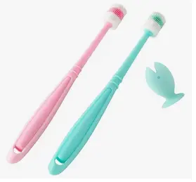 Kit Escova Dental 360° Para Cães E Gatos Pequenos Com Cerdas De Silicone Suave